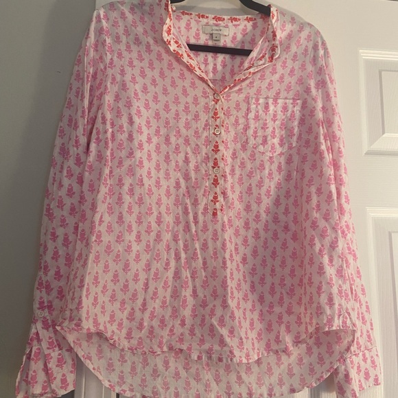 J. Crew Pink Thistle Popover size:8 - Picture 2 of 10